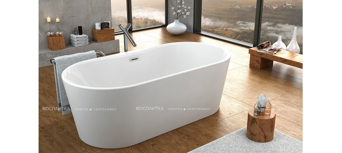 Акриловая ванна Kolpa San Comodo Fs 185х90 белая 570260 с интегрированной панелью - 2 изображение