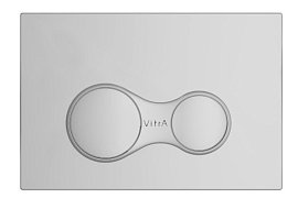 Комплект безободкового унитаза VitrA Sento Hygiene 9830B003-7207, кнопка глянцевый хром