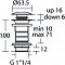 Нажимной донный клапан для раковины Ideal Standard E1483XG - 2 изображение
