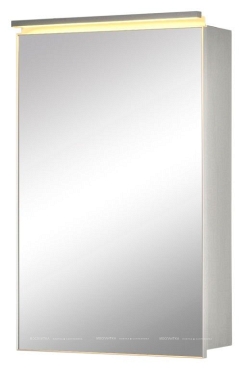 Зеркальный шкаф De Aqua Алюминиум 50 серебро - 3 изображение