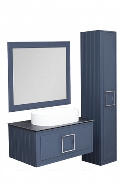 Зеркало La Fenice Cubo 80 см FNC-02-CUB-BG-80-60 с подсветкой, синее матовое - 2 изображение