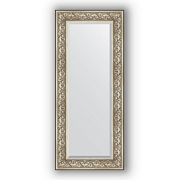 Зеркало в багетной раме Evoform Exclusive BY 3528 60 x 140 см, баРокко серебро