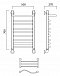 Полотенцесушитель водяной Aquanerzh лесенка волна групповая с полкой 70x50 - изображение 2