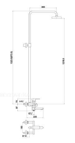 Душевая стойка Timo Beverly SX-1060, хром - изображение 4