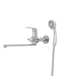 Смеситель Agger Clean A2421100 для ванны и душа с керамическим девиатором и душевым набором1