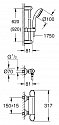 Душевой комплект Grohe Grohtherm 1000 New 34151003 с термостатом - 7 изображение