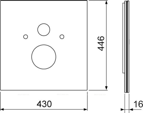 Нижняя панель TECE Lux для стандартного унитаза, черный - 2 изображение