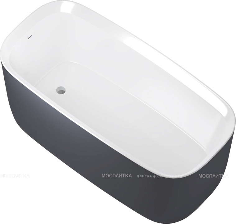 Акриловая ванна Allen Brau Infinity 170x78 2.21003.20/AM белый глянец (панель антрацит) - изображение 2