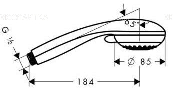 Душевая лейка Hansgrohe Crometta 85 Multi 28563000 хром - изображение 3