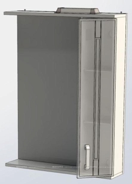 Зеркальный шкаф Aquanet Рондо-70 белый - 4 изображение