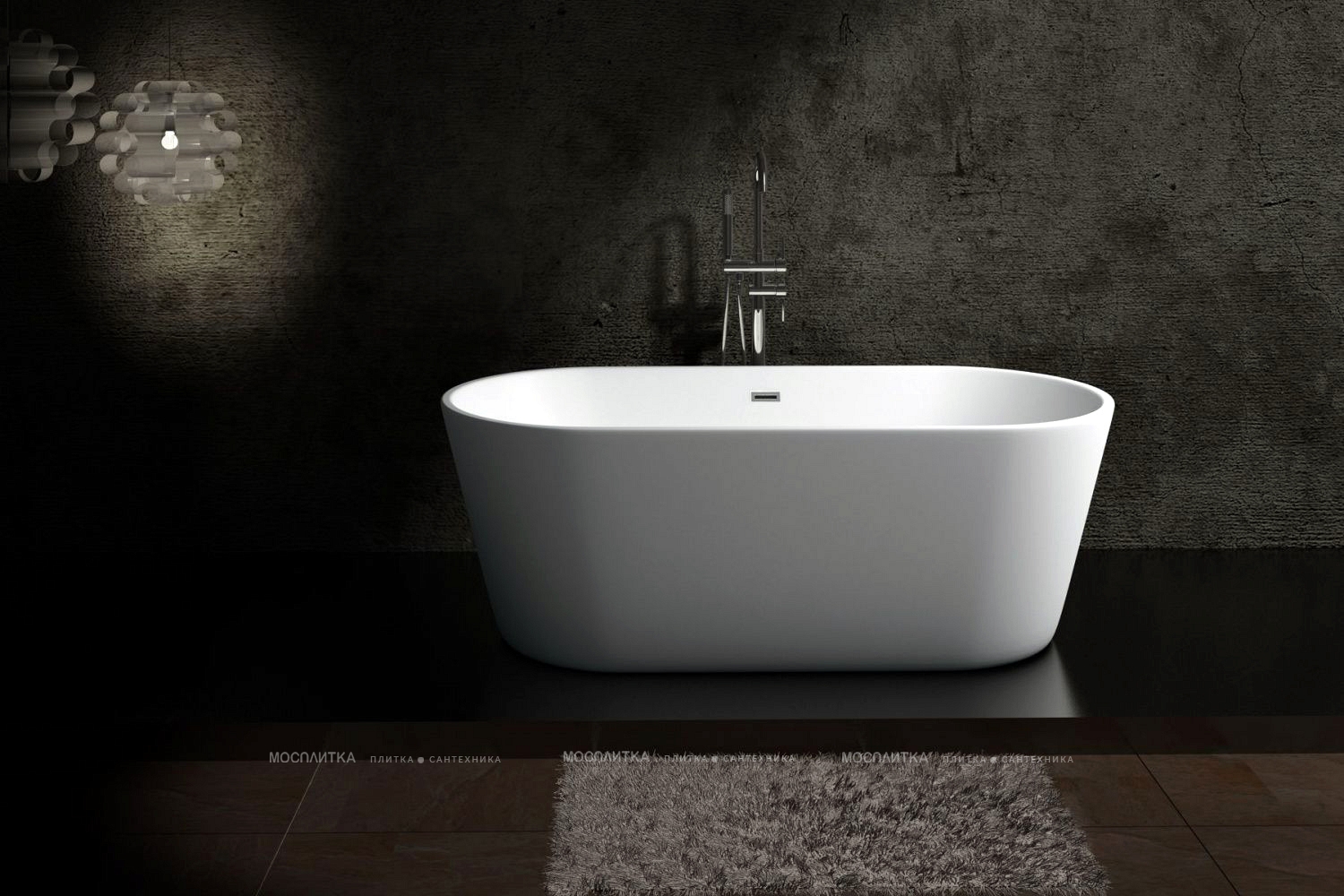 Акриловая ванна Art&Max 170х80 см AM-520-1695-795, белый - изображение 4