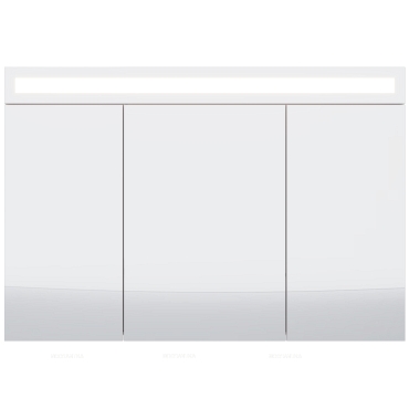 Зеркальный шкаф Dreja Uni 120 см 99.9013 с подсветкой, белый - 2 изображение