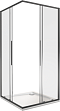 Душевой уголок Good door Idea CR-90-C-B стекло прозрачное, профиль черный - изображение 2