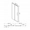 Душевая дверь в нишу 110 см Iddis Slide SLI6BS1i69, стекло прозрачное - 6 изображение