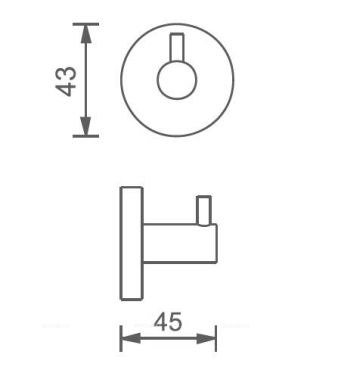 Крючок для полотенец Aquanet 4582 хром - 2 изображение
