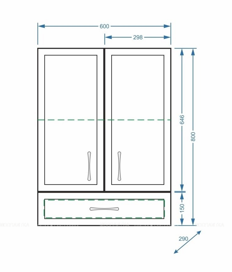 Шкаф подвесной Stella Polar Концепт 60/80 SP-00000141 60 см, 1 ящик, белый - изображение 4