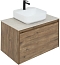 Комплект мебели для ванной Aquanet Nova Lite 75 см 249514, 1 ящик, коричневый - изображение 7