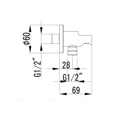 Шланговое подключение Lemark с креплением для лейки LM4885C - 2 изображение