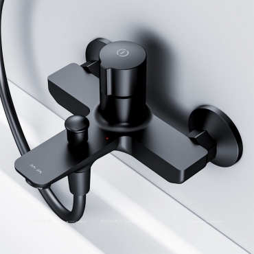 Смеситель для ванны с душем Am.Pm X-Joy F85A10522 черный матовый - 5 изображение