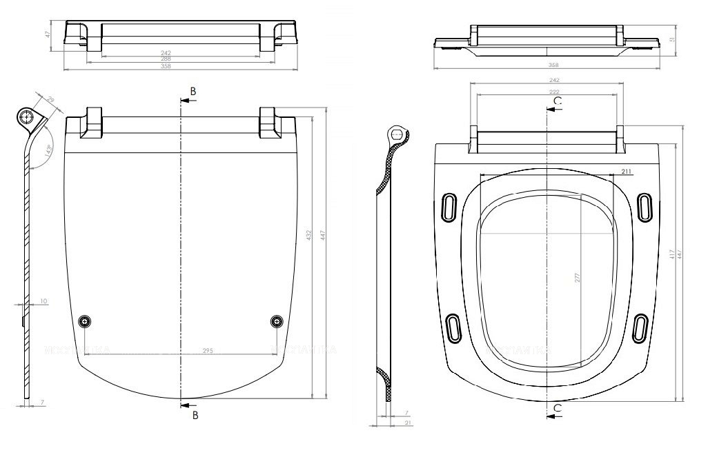 Крышка-сиденье для унитаза Cersanit Carina slim с микролифтом - изображение 2