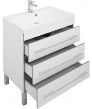 Комплект мебели для ванной Aquanet Верона 75 белый 3 ящика - 6 изображение