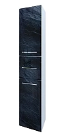 Шкаф-пенал Marka One Visbaden 30 см У73127 R черный дикий камень глянец