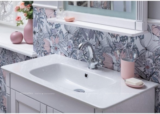 Комплект мебели для ванной Aquanet Селена 105 белый/серебро 2 двери - 17 изображение
