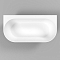Ванна из искусственного камня 155х78 см Whitecross Pearl B 0215.155078.20100 матовая черно-белая - 2 изображение
