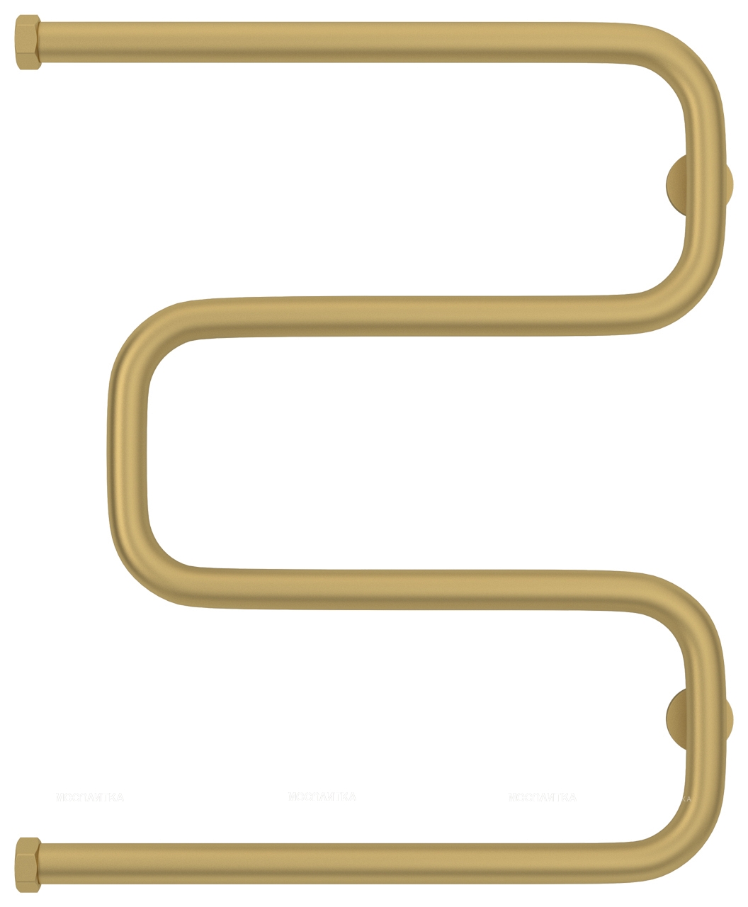 Полотенцесушитель водяной Сунержа Ш-образный 60х50 см 032-0014-6050 матовое золото - изображение 2