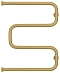 Полотенцесушитель водяной Сунержа Ш-образный 60х50 см 032-0014-6050 матовое золото - 2 изображение