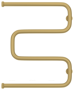 Полотенцесушитель водяной Сунержа Ш-образный 60х50 см 032-0014-6050 матовое золото - 2 изображение