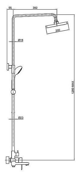 Душевая стойка Bravat Opal F6125183CP-A1-RUS