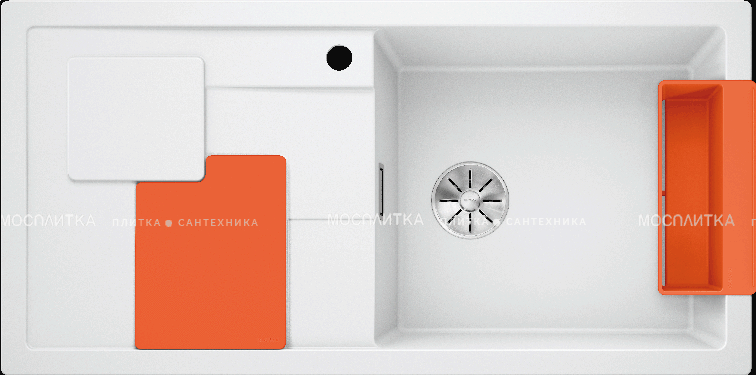 Кухонная мойка Blanco Sity XL 6 S 525059 белый-апельсин - изображение 9