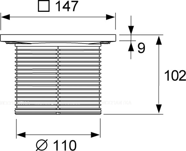 Декоративная решетка TECE Drainpoint S в пластиковой рамке, 15 см - изображение 2