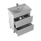 Тумба с раковиной Briz Элен классик 70 см, белый глянец - 2 изображение