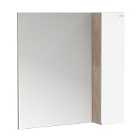Зеркальный шкаф Onika Алеста 80 см 208095 правый, белый / камень светлый1