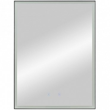 Зеркало Art&Max Arezzo 60 см AM-Are-600-800-DS-FC-H-Nero с подсветкой, черный
