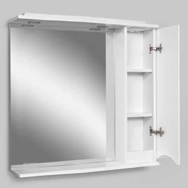 Зеркальный шкаф Am.Pm Like M80MPR0801WG правый 80 см белый глянец с подсветкой - 5 изображение